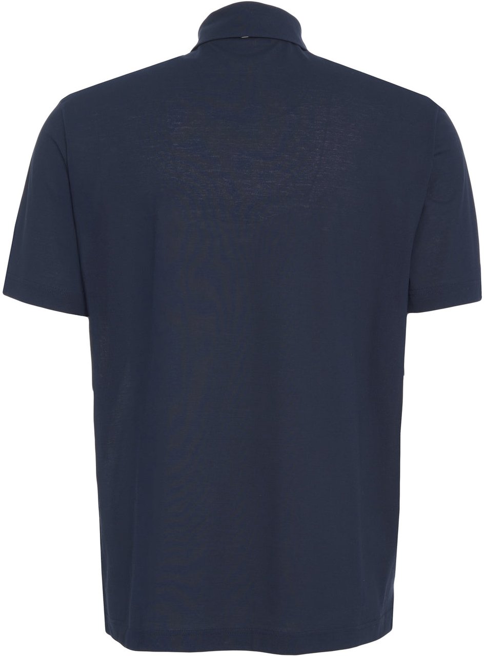 Herno Cotton polo shirt Blauw