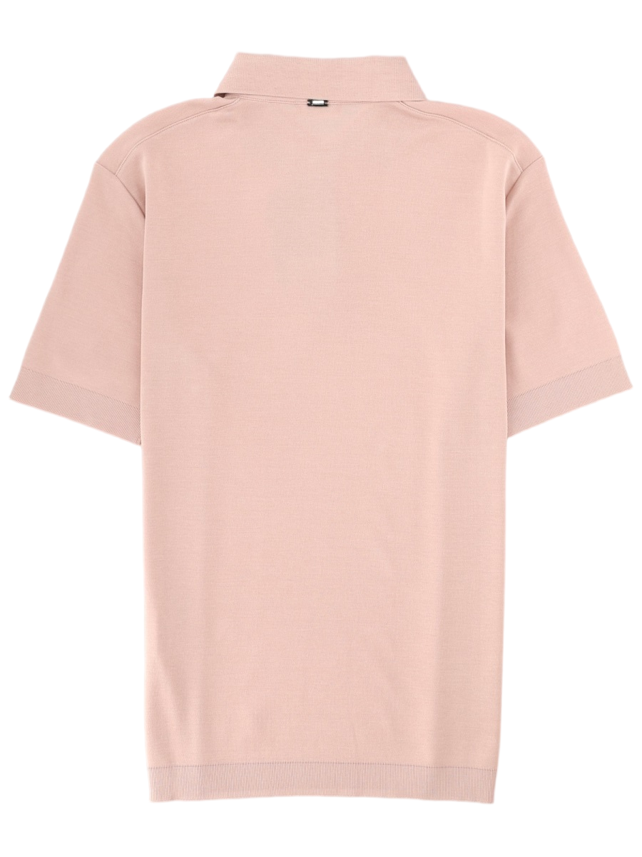Herno Short-Sleeve Smooth Cotton Polo Shirt Neutraal