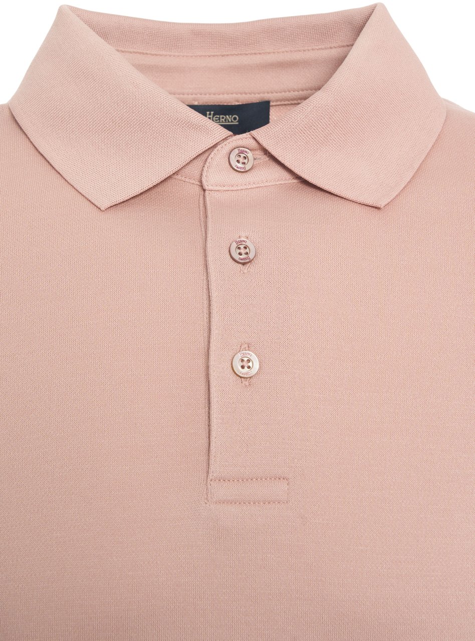 Herno Cotton polo shirt Roze