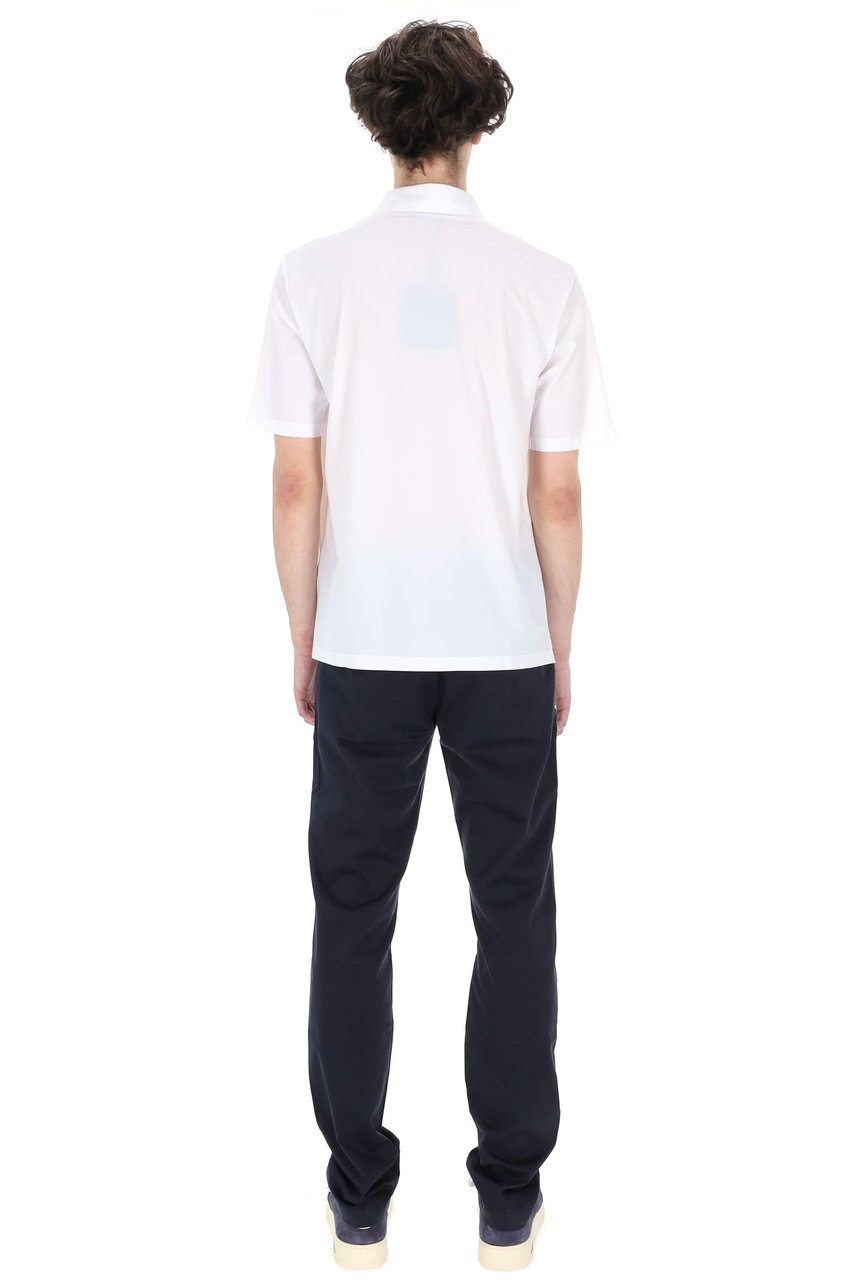 Herno White Ultralight Technical Fabric Polo Shirt Wit