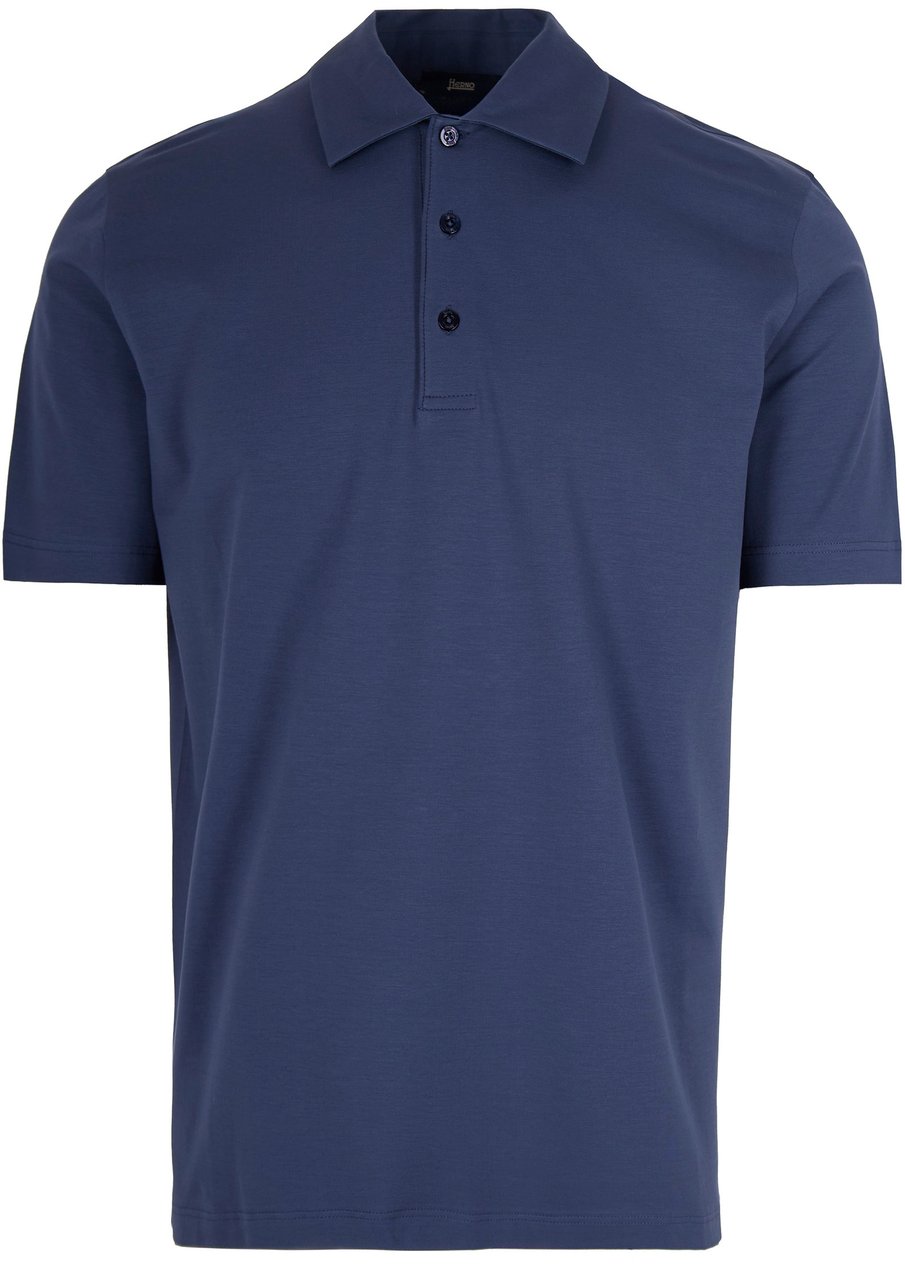 Herno T-Shirts And Polos Blu Balena Chiaro Lichtblauw