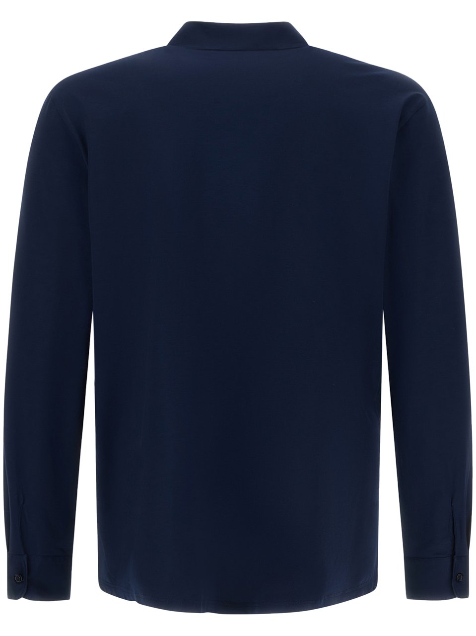Herno Long-Sleeve Casual Shirt with Classic Collar and Button-Down Front Blauw