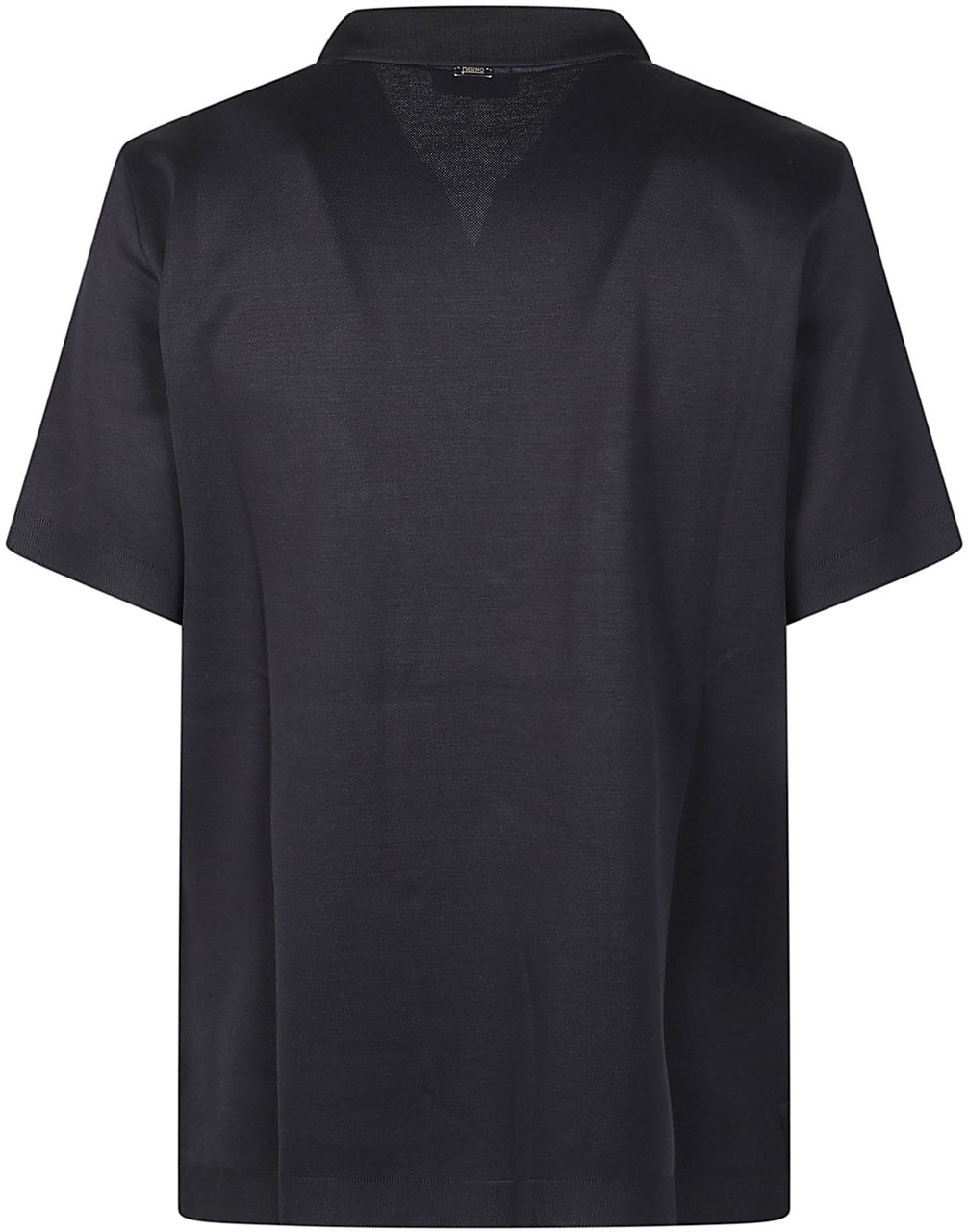Herno Short Sleeve Polo Shirt Blue Blauw