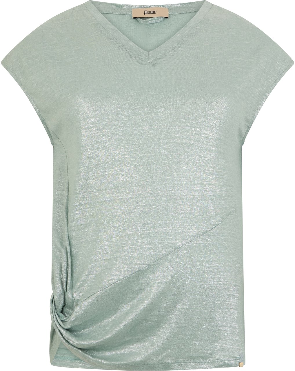 Herno light green t-shirt elegant Groen