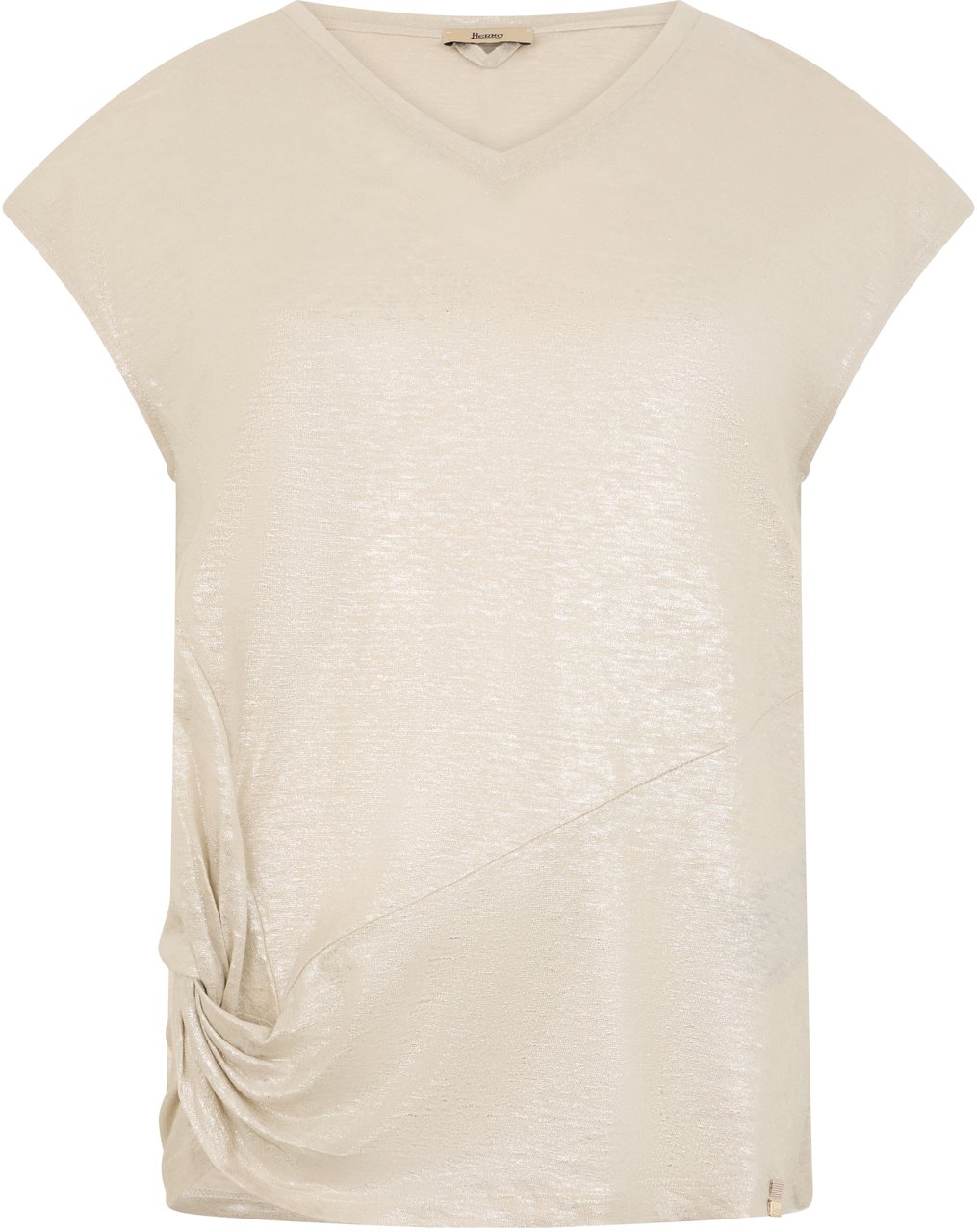 Herno Beige linen T-shirt Beige