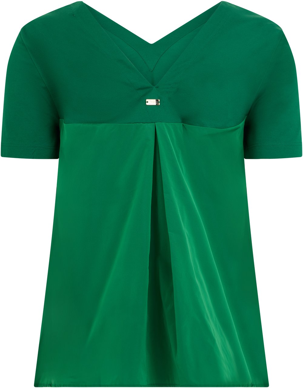 Herno Elegant Green V-neck T-shirt Groen