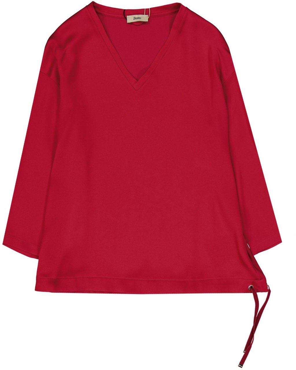Herno Herno long-sleeve V-neck top Rood