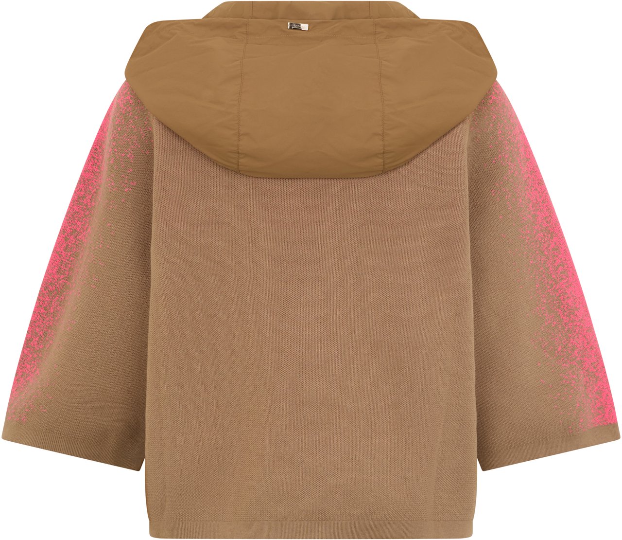 Herno Soft cardigan with hood and zip Neutraal