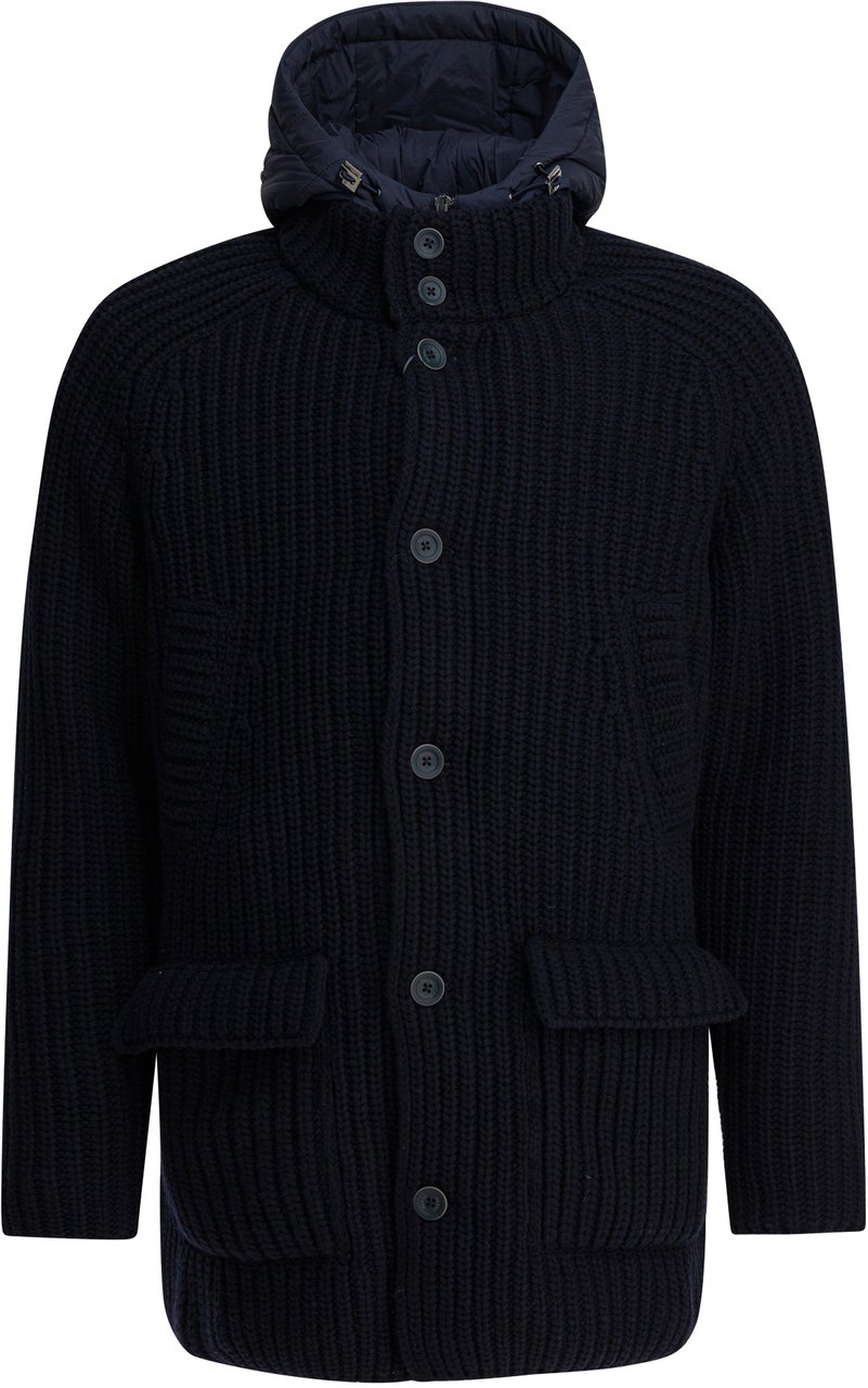 Herno Merino wool coat Blauw