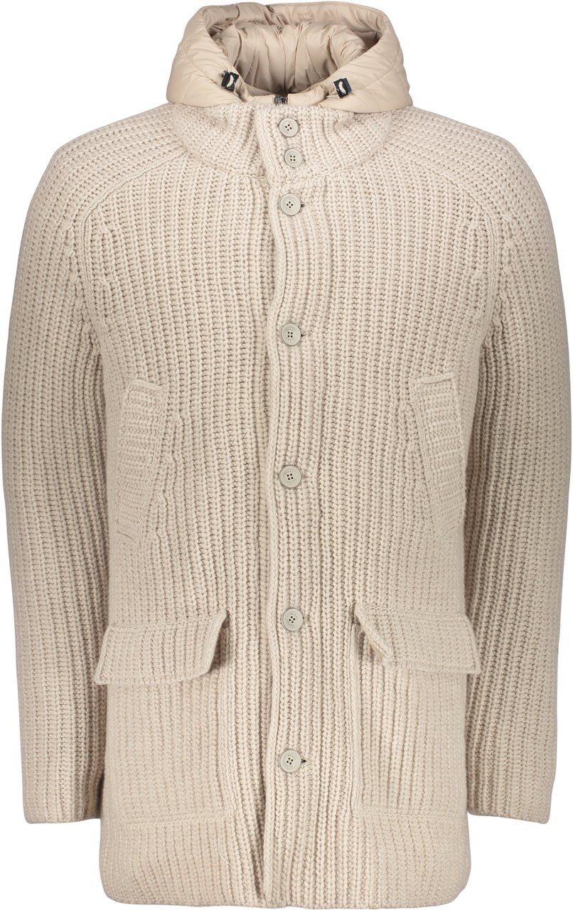Herno Elegant jacket with hood and pockets Neutraal