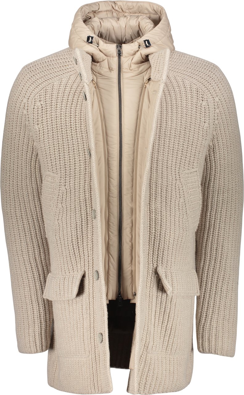 Herno Elegant jacket with hood and pockets Neutraal