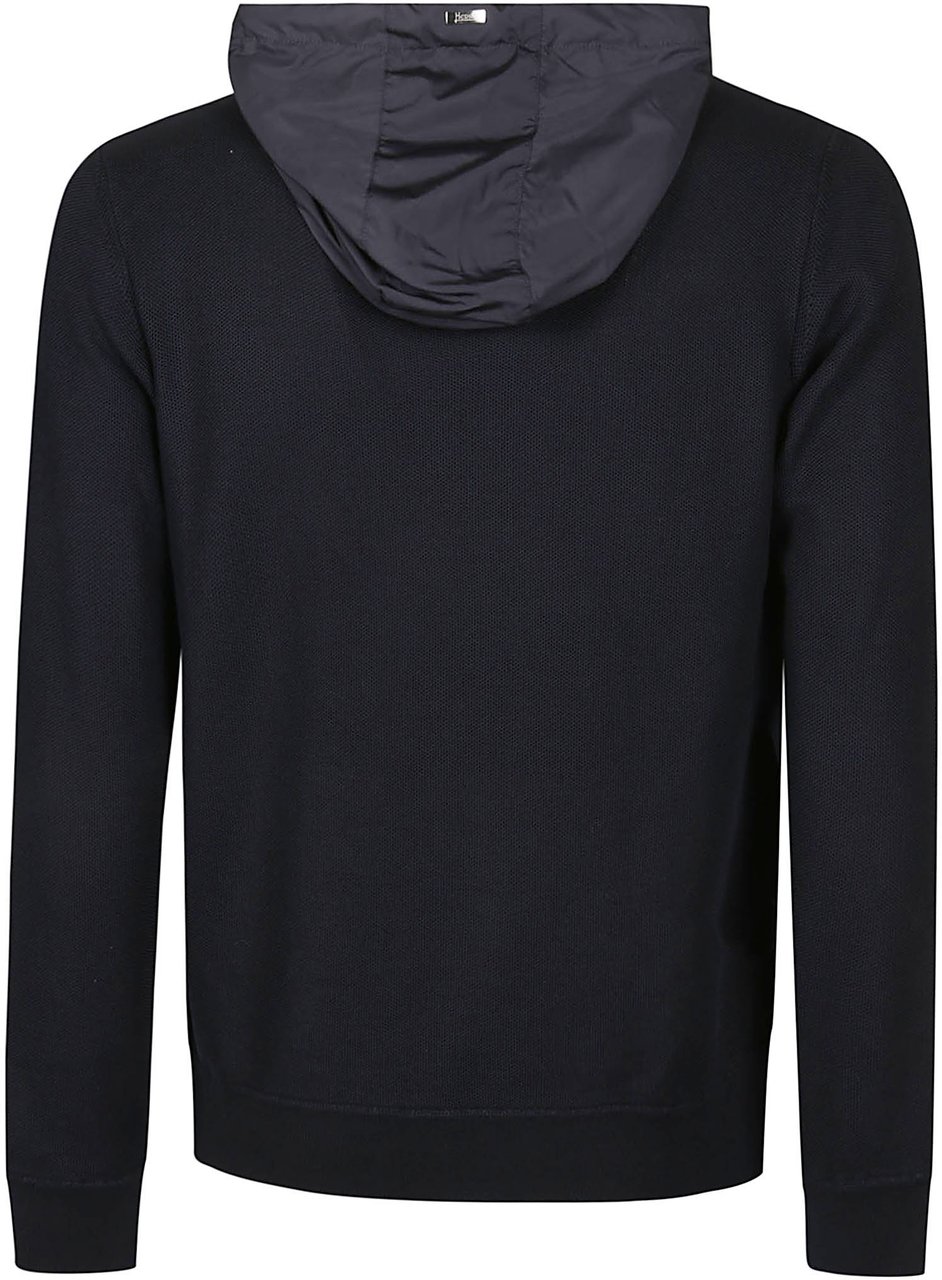 Herno Combined Padded Jacket Blue Blauw