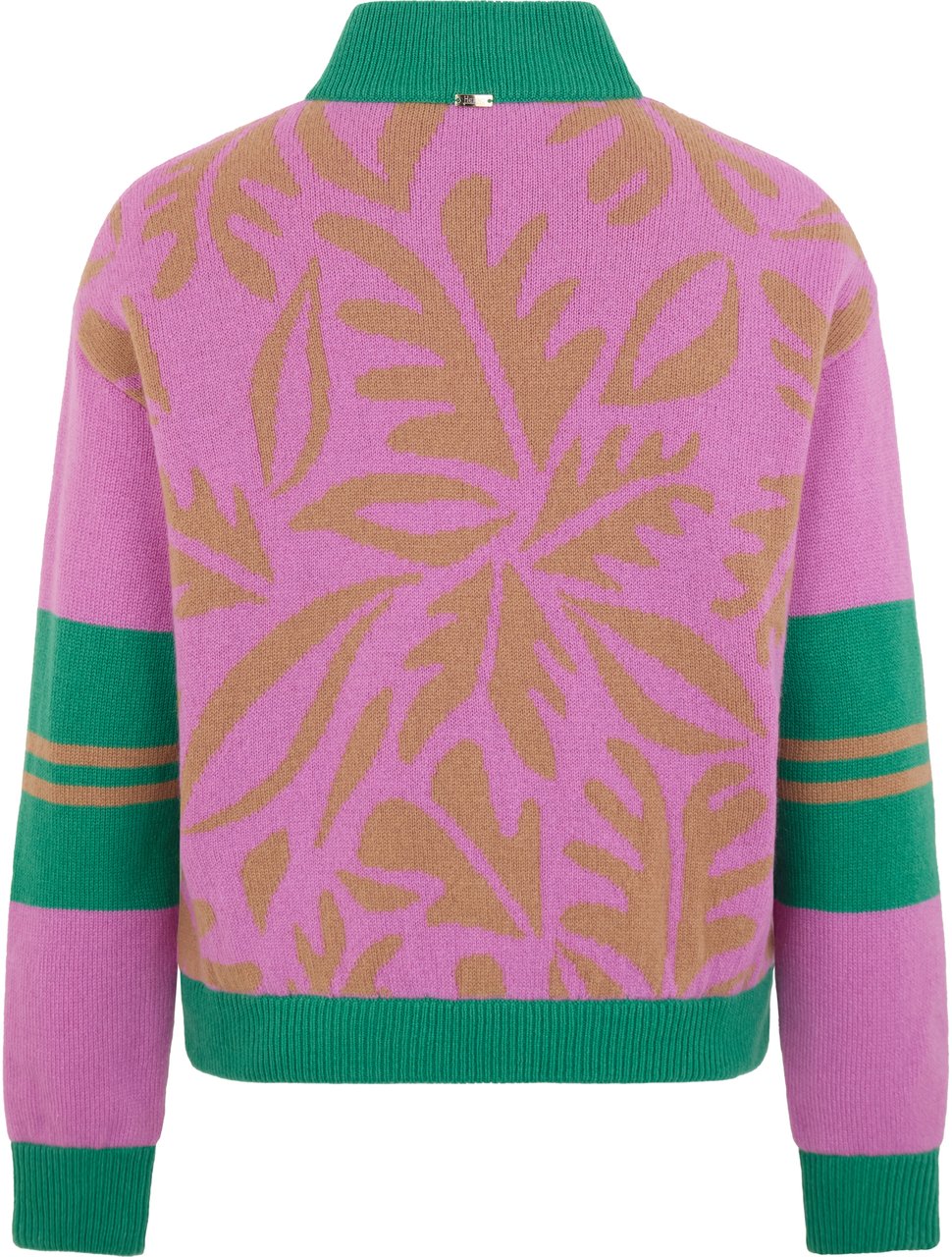 Herno Cardigan with zip with floral pattern Roze