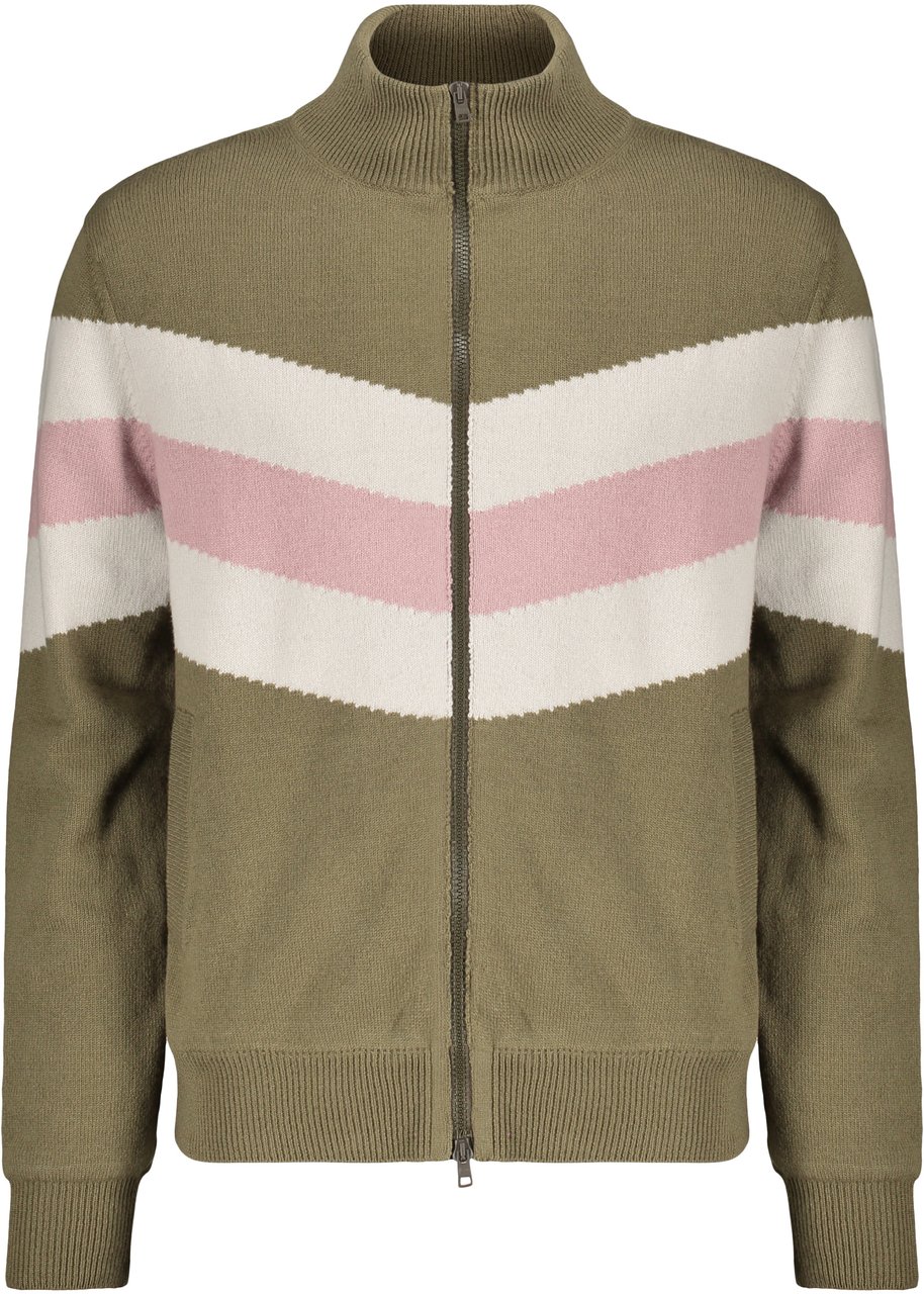 Herno Wool jacket with high collar Groen