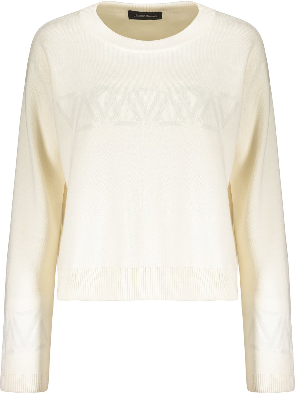 Herno Beige elegant sweater, comfort and modern style Wit
