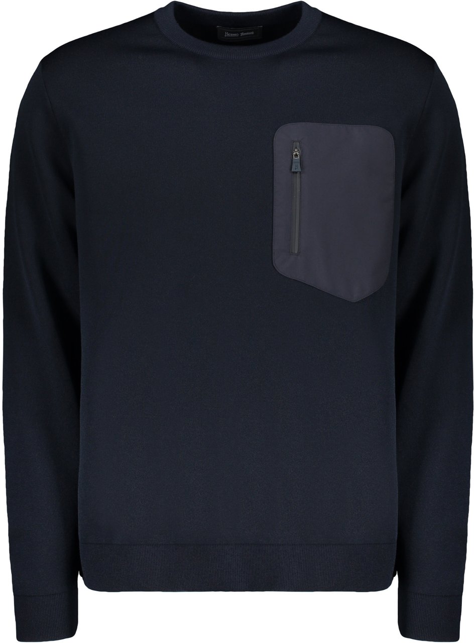 Herno Crew neck long sleeve shirt Blauw
