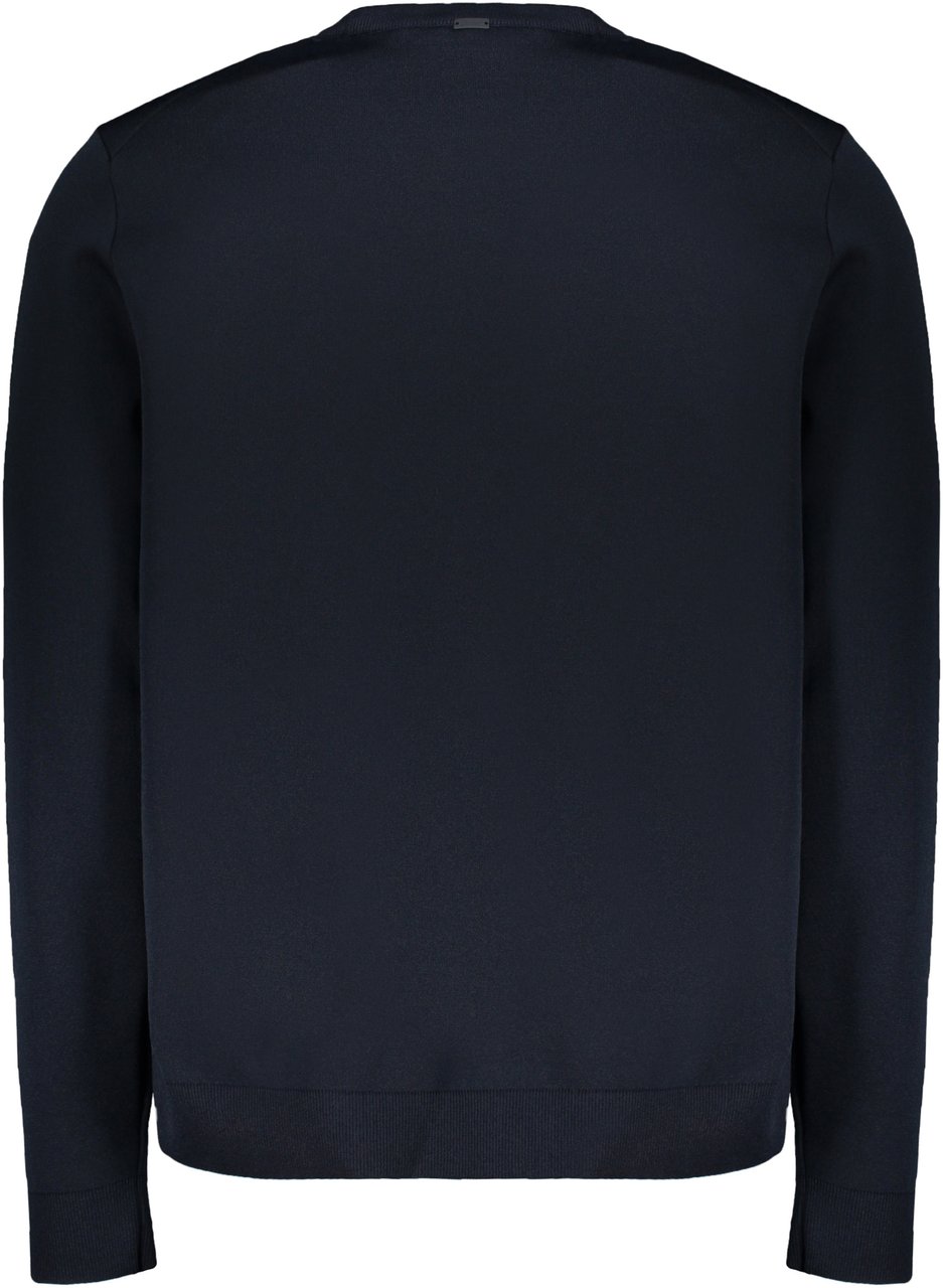 Herno Crew neck long sleeve shirt Blauw