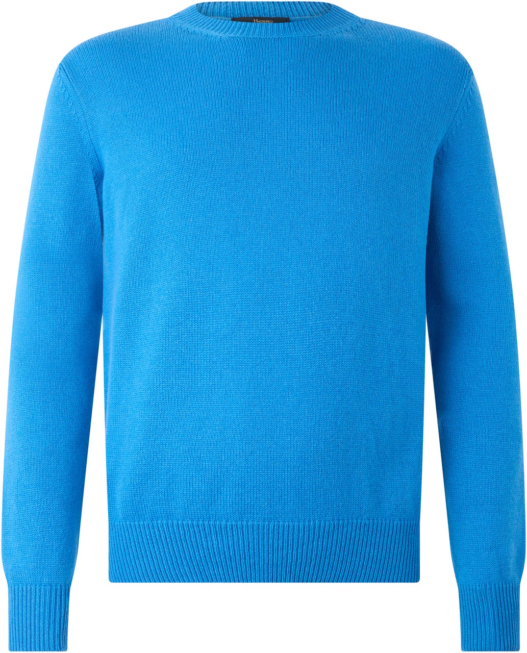 Herno Vibrant blue sweater, comfort and style make sure Blauw