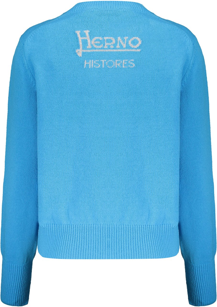 Herno Crew-neck wool sweater Blauw