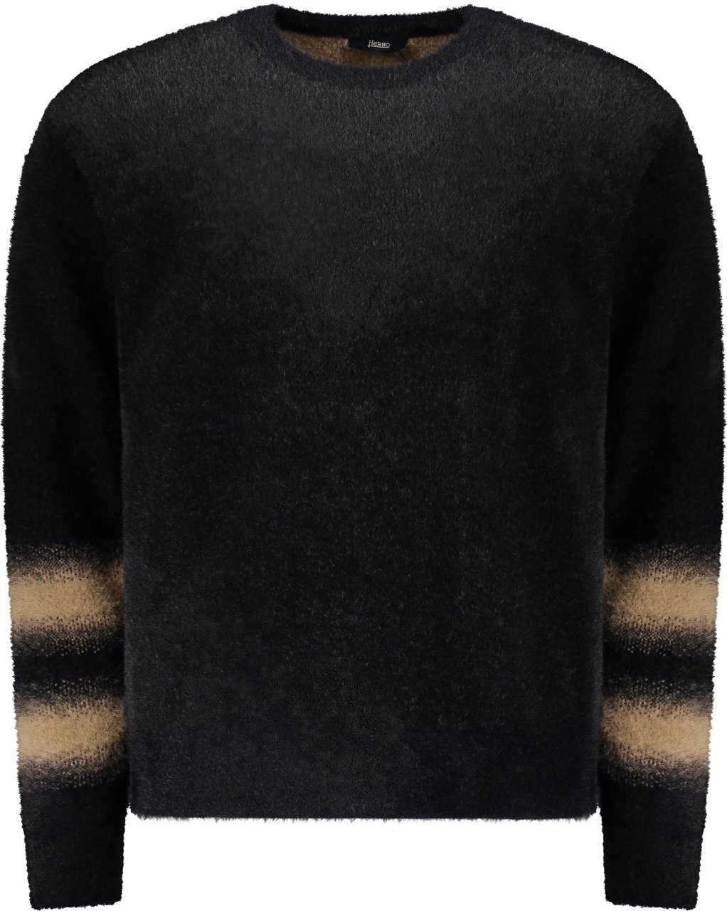 Herno Long sleeve crew-neck sweater Zwart
