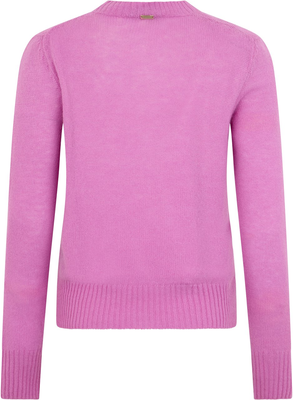Herno Crew neck sweater in pure cashmere Roze