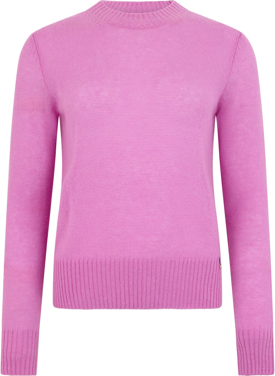 Herno Crew neck sweater in pure cashmere Roze