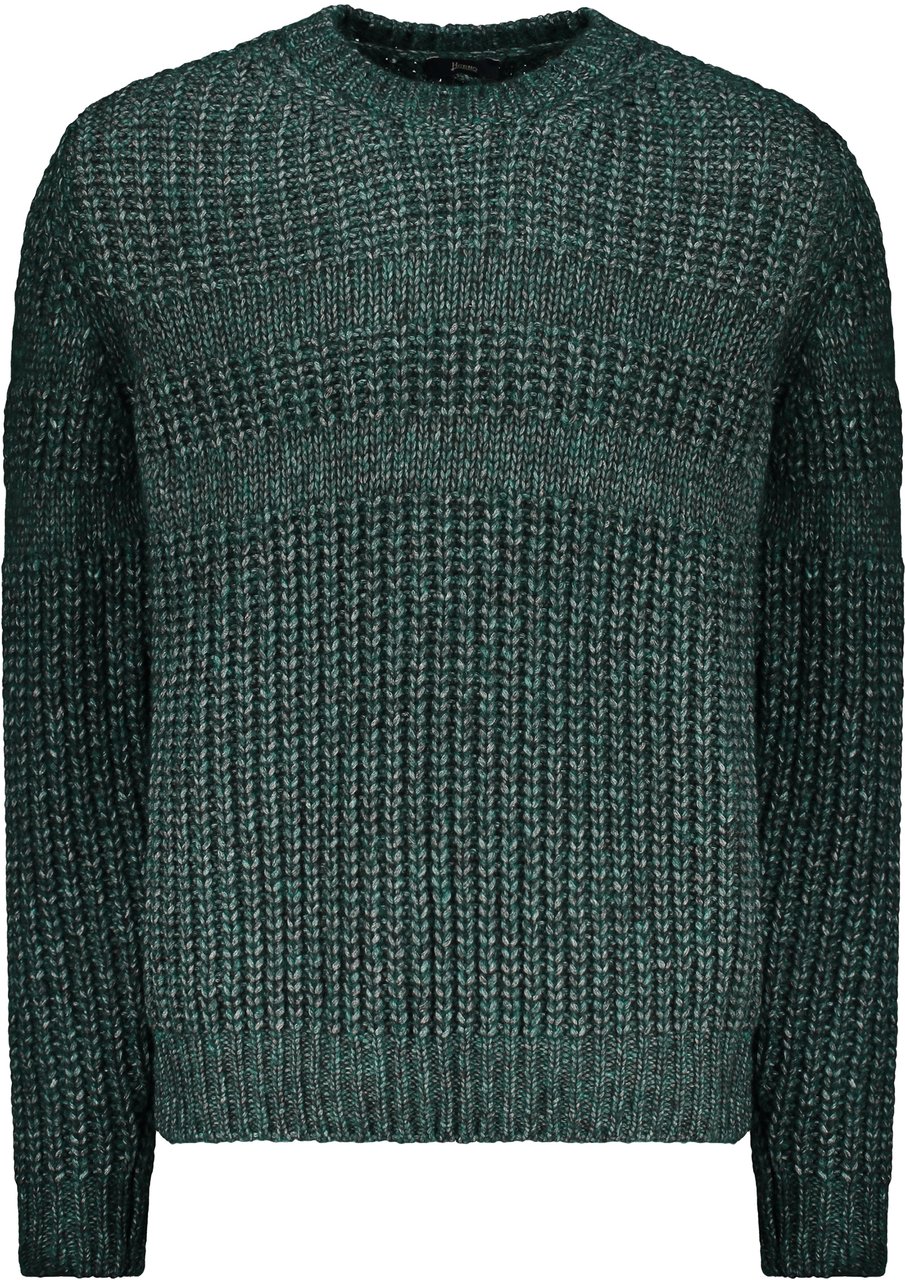 Herno Long sleeve crew-neck sweater Groen
