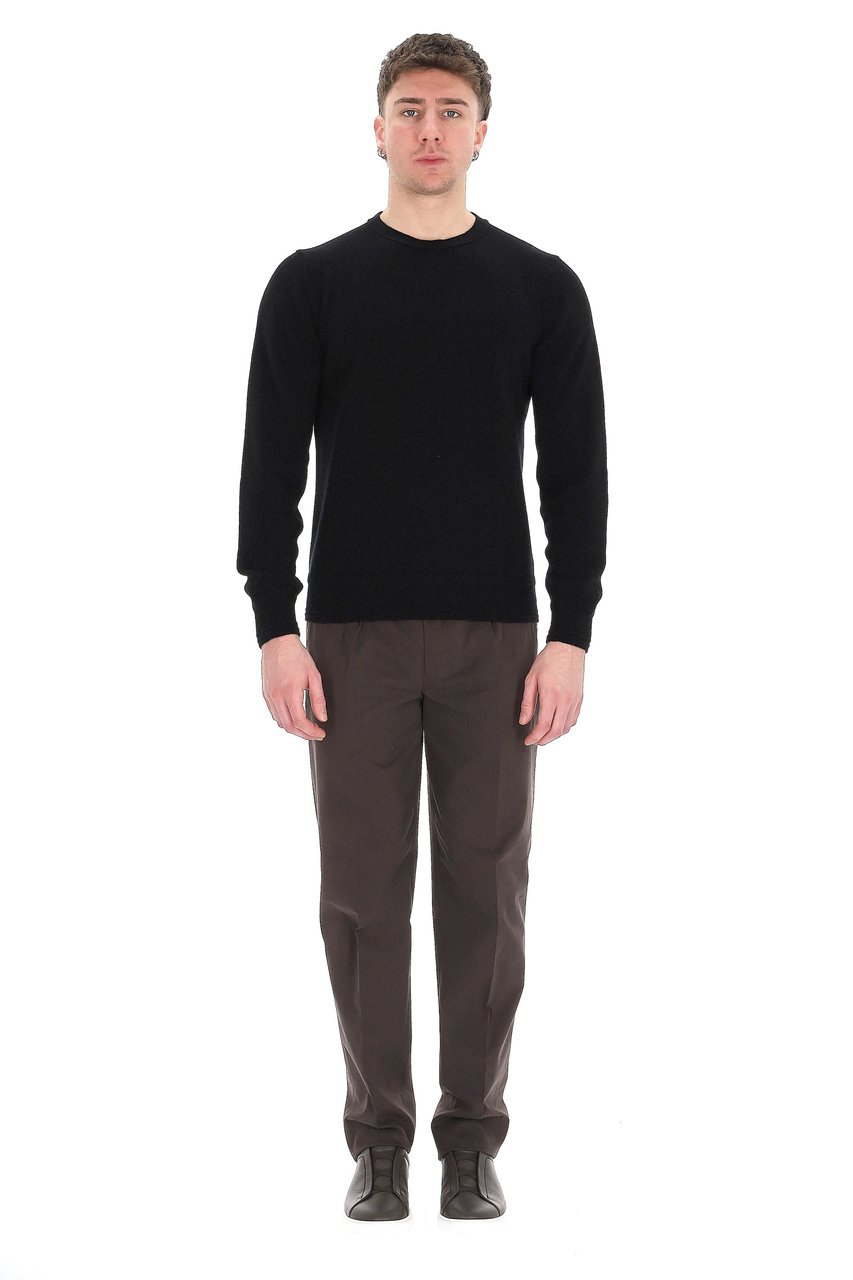 Herno Wool Crewneck Sweater Zwart