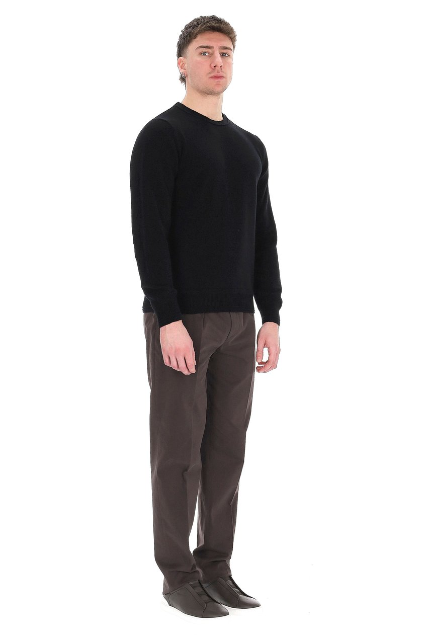 Herno Wool Crewneck Sweater Zwart