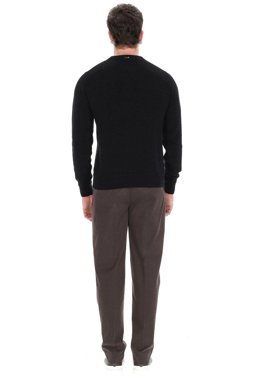 Herno Wool Crewneck Sweater Zwart