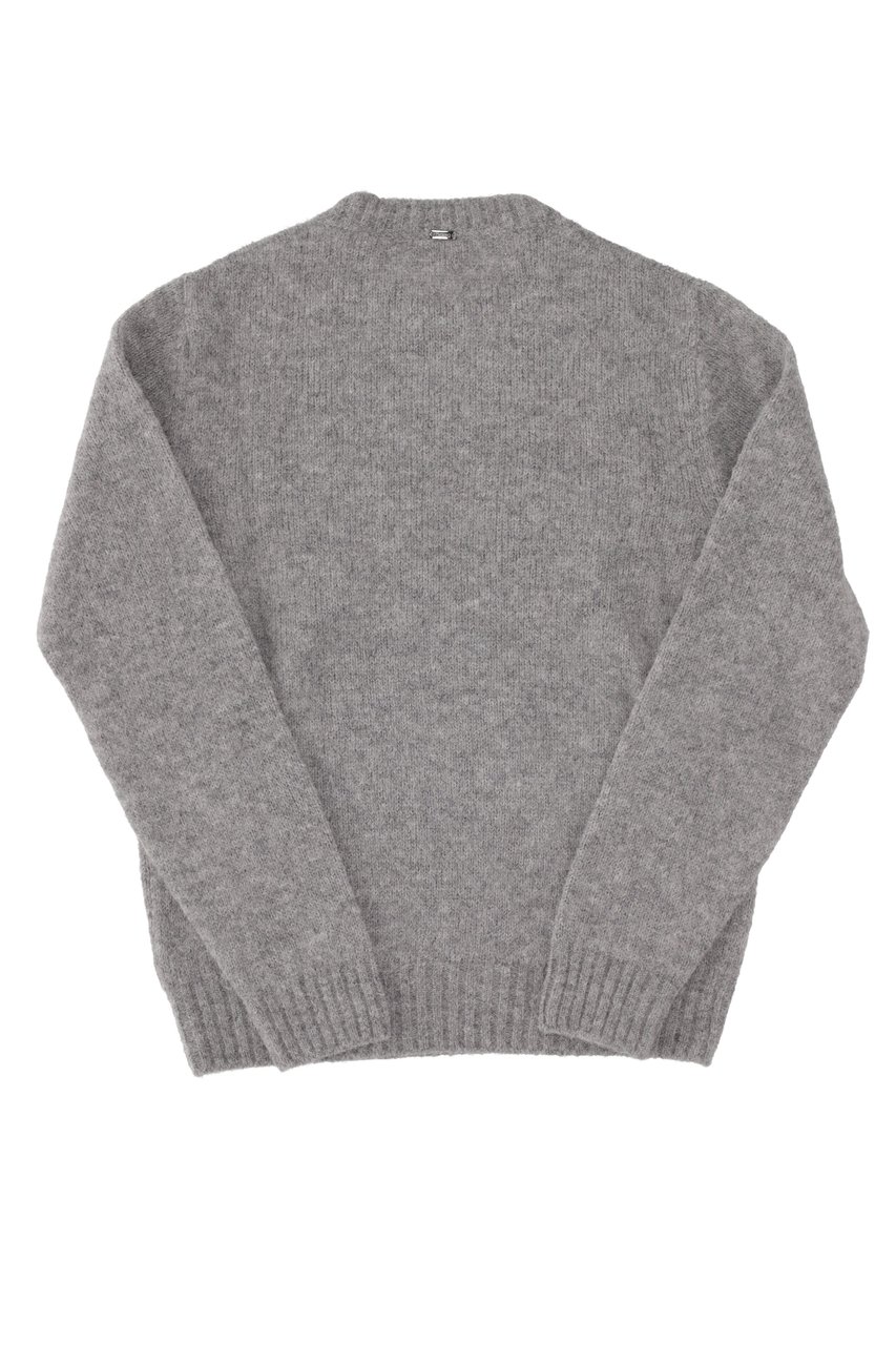 Herno Alpaca-Wool Crewneck Sweater Grijs