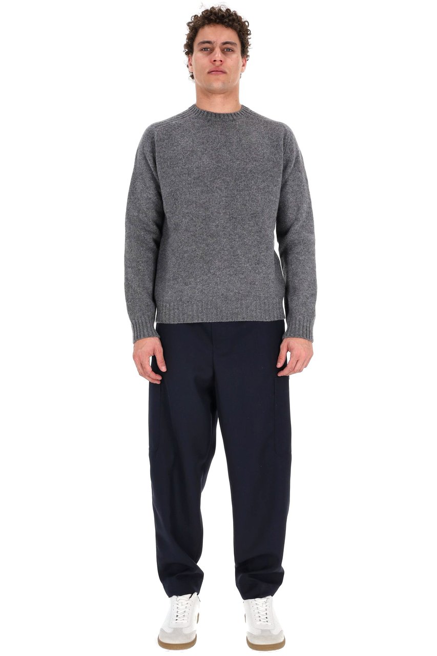Herno Wool Crewneck Sweater Grijs