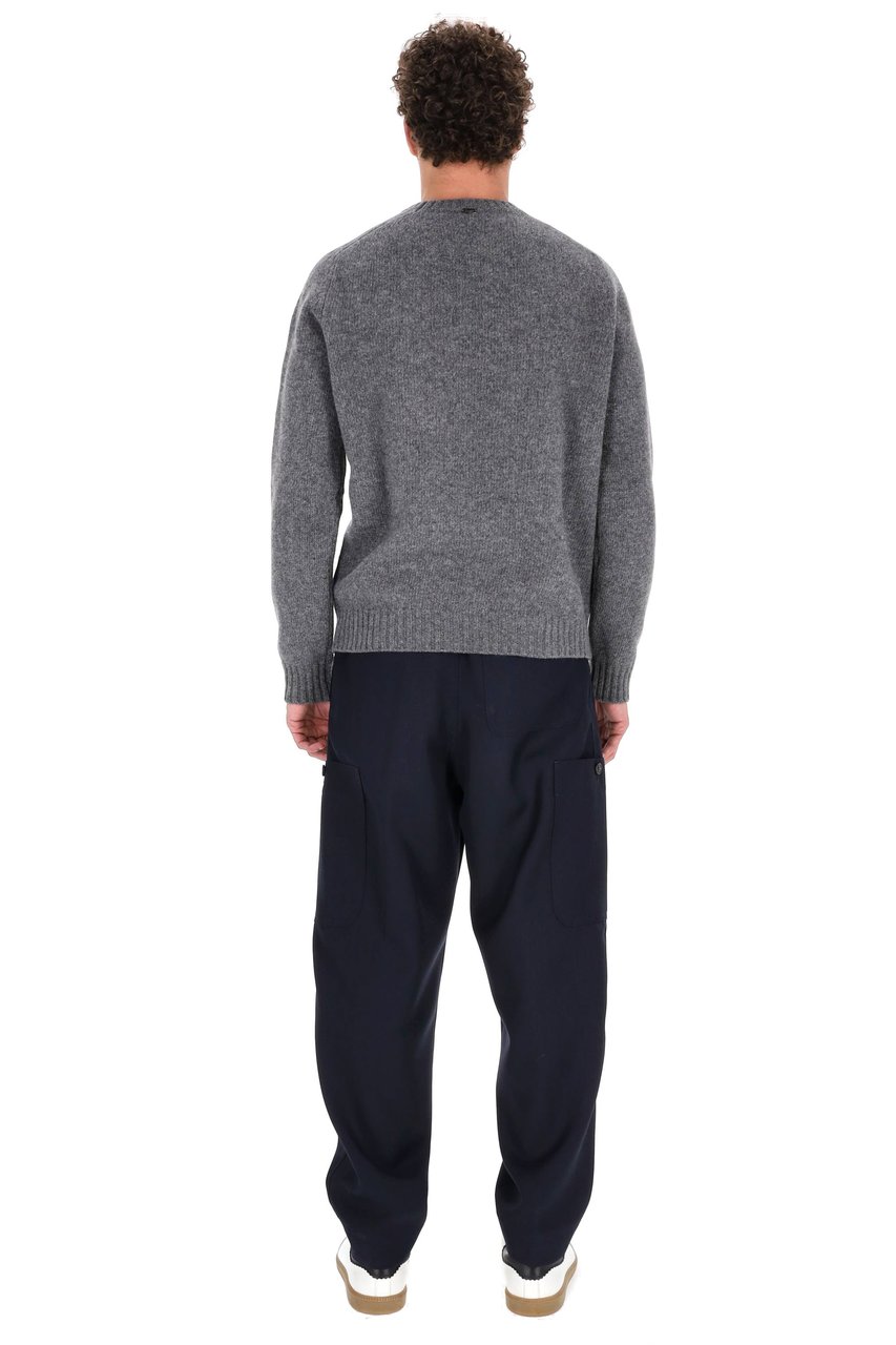 Herno Wool Crewneck Sweater Grijs