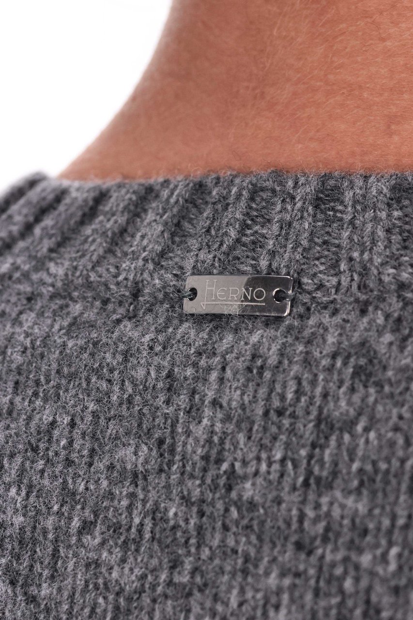 Herno Wool Crewneck Sweater Grijs