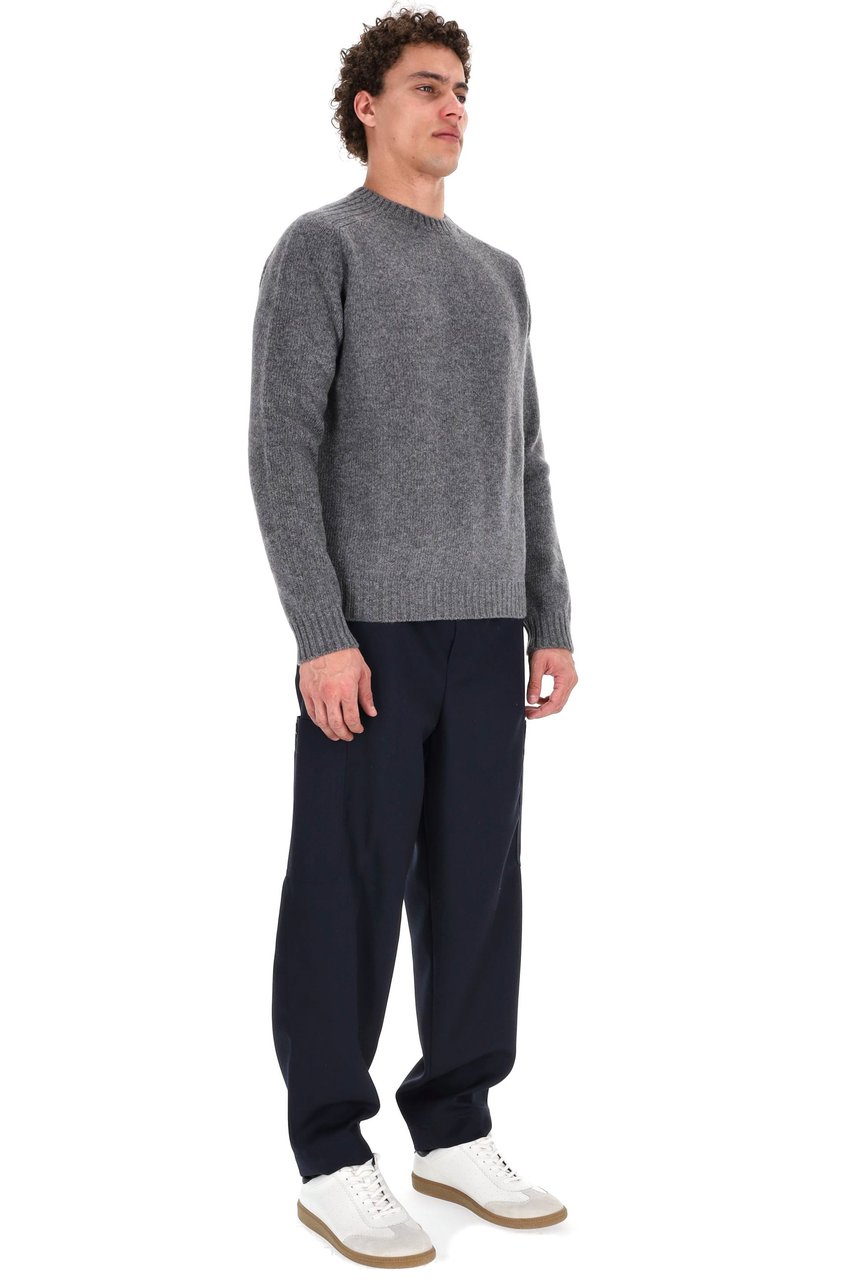 Herno Wool Crewneck Sweater Grijs
