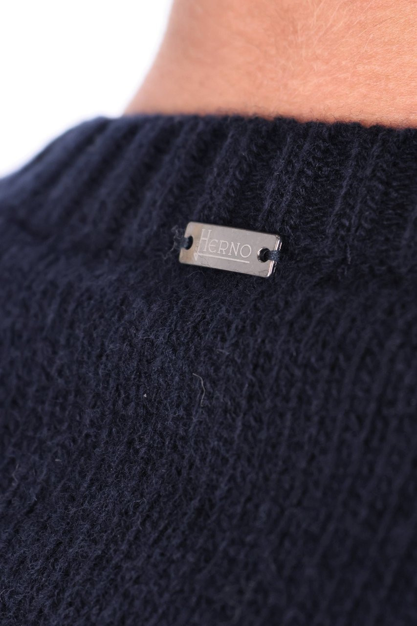 Herno Wool Crewneck Sweater Zwart