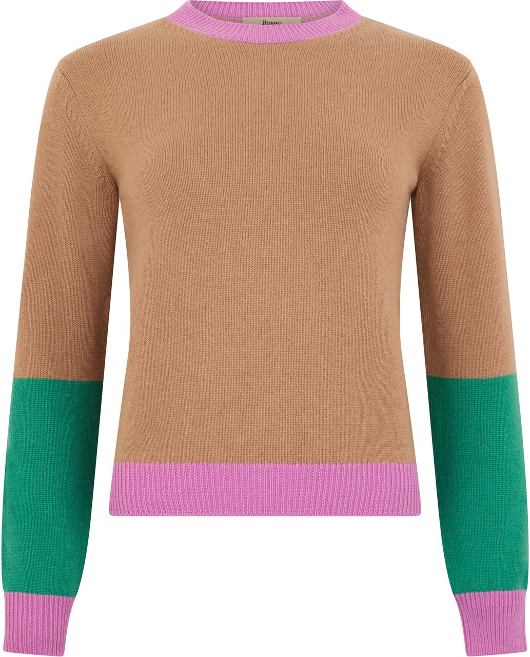 Herno Multicolored cashmere sweater Neutraal