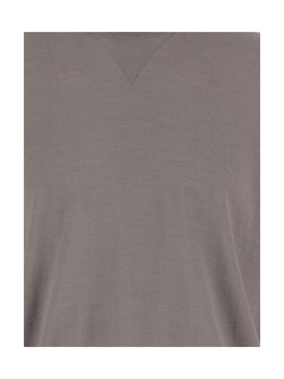 Herno Beige Wool Silk Crew Neck Knit Grijs