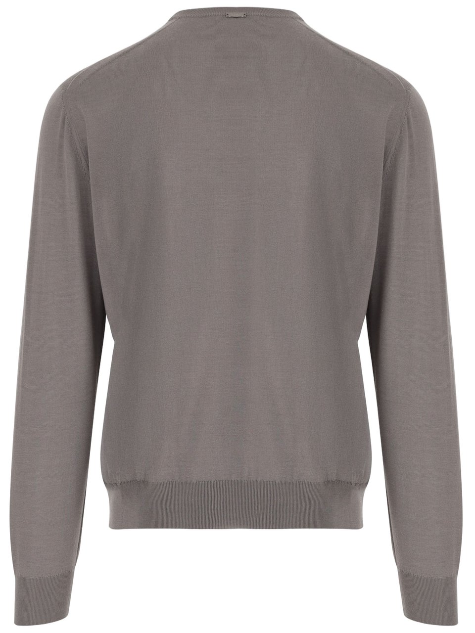 Herno Beige Wool Silk Crew Neck Knit Grijs