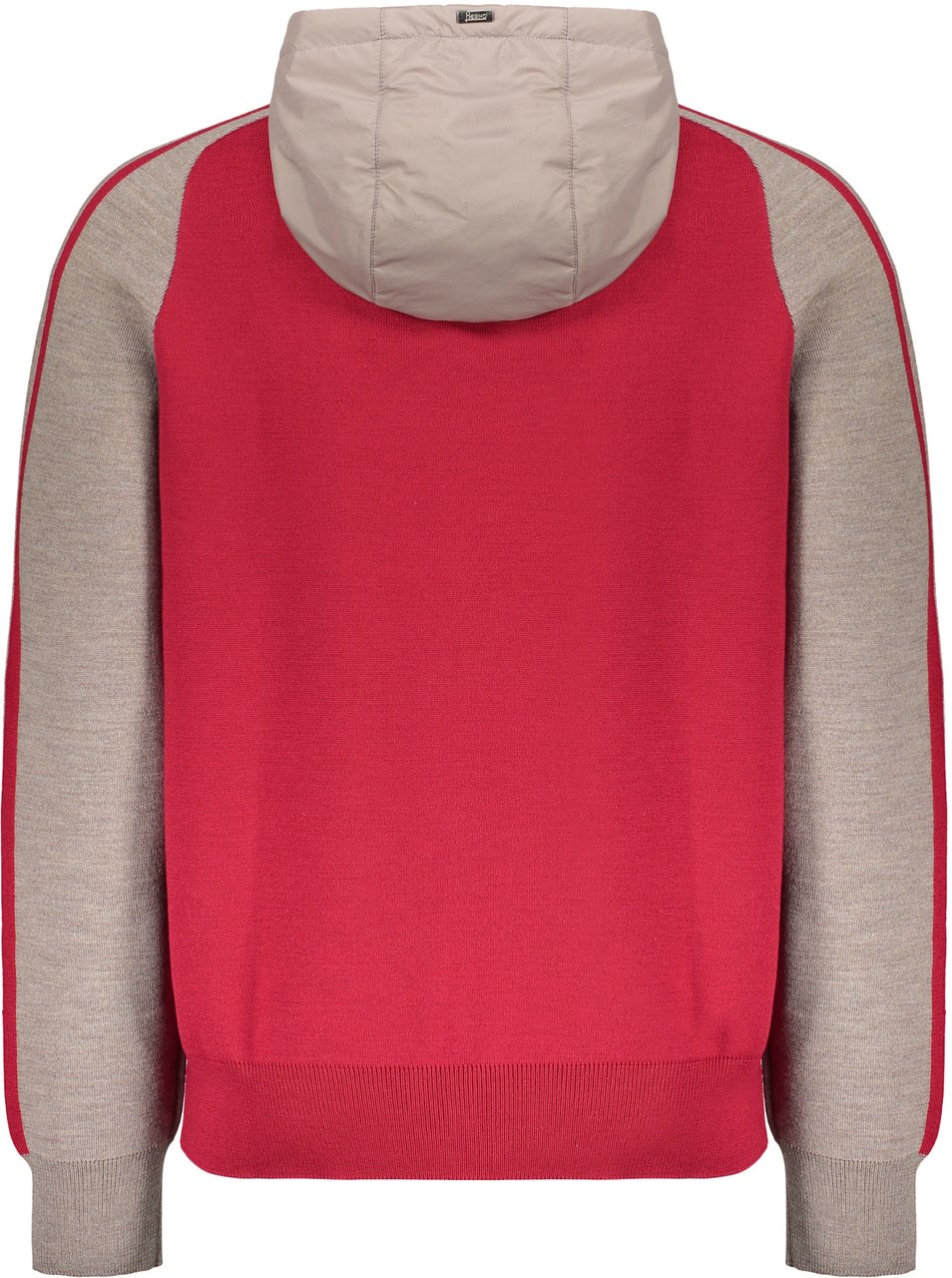 Herno Knitted hoodie with zip Rood
