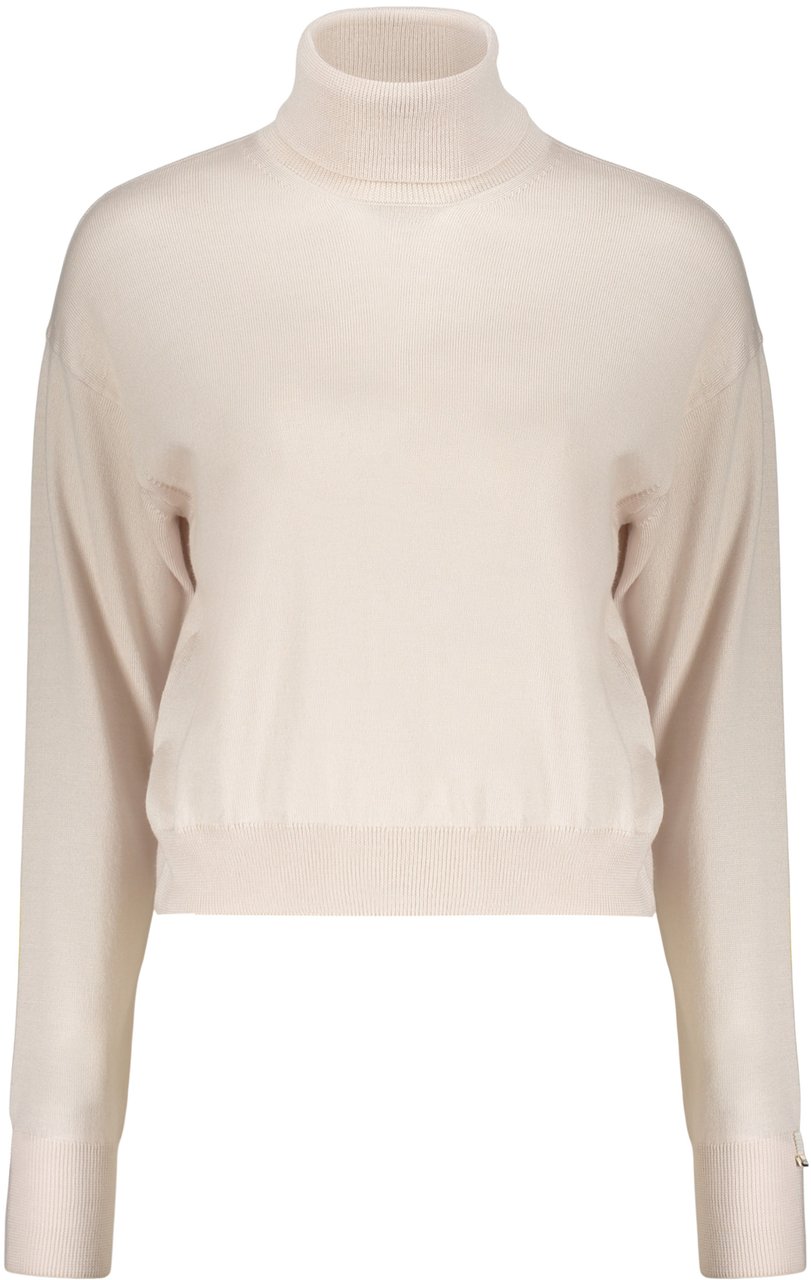 Herno Beige cropped sweater with long sleeves Beige
