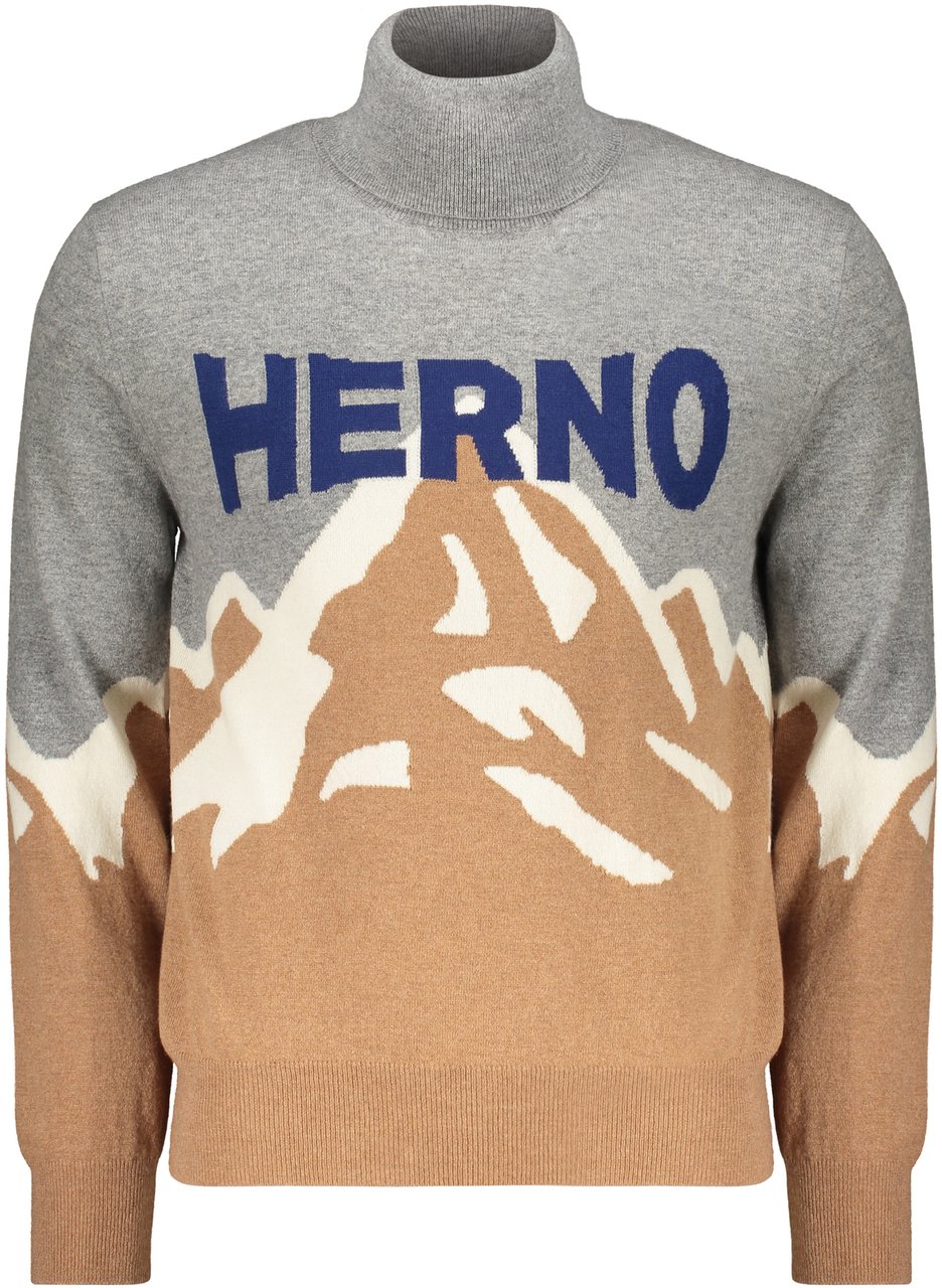 Herno Elegant shirt with mountain design Neutraal