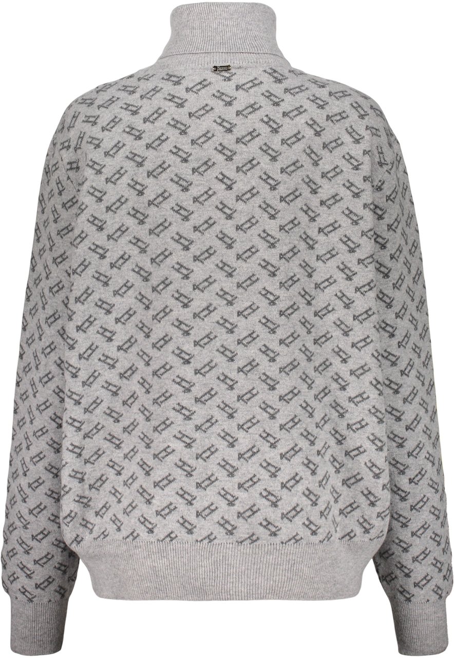 Herno Elegant gray pullover Grijs