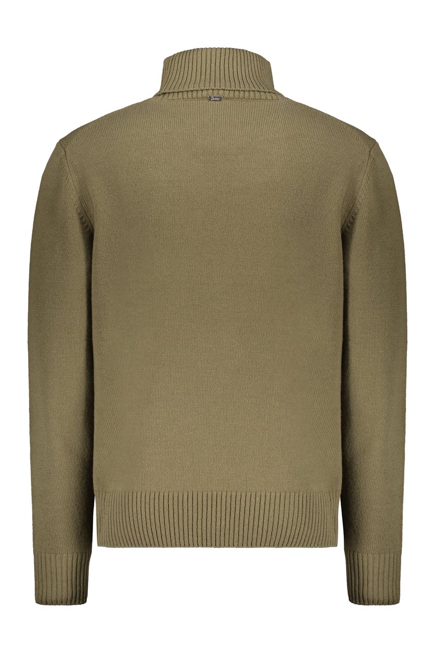 Herno Wool turtleneck sweater Groen