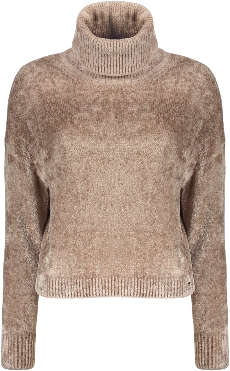 Herno Sweater with a high collar, elegant and comfortable. Beige