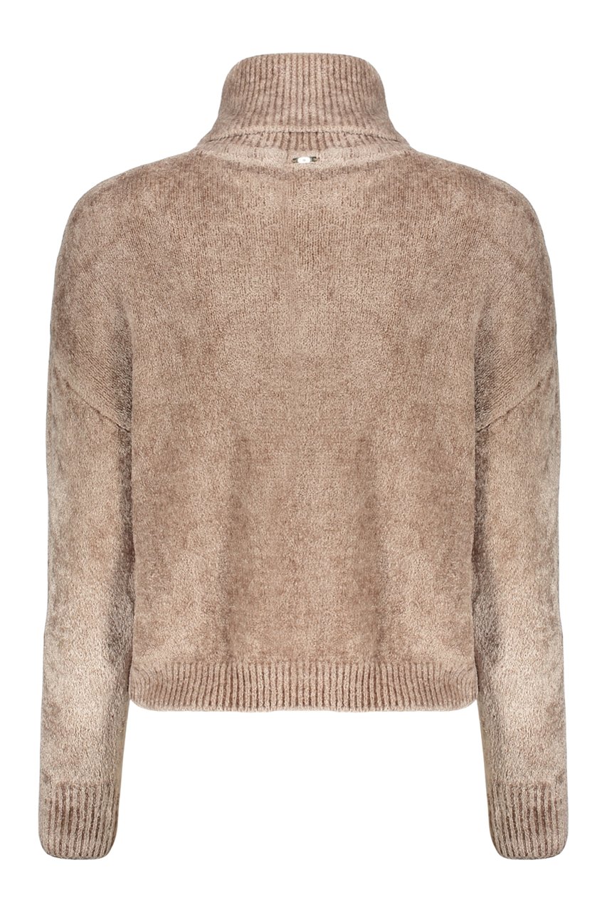 Herno Sweater with a high collar, elegant and comfortable. Beige