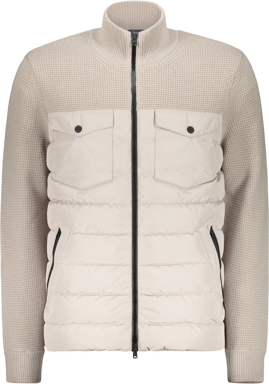 Herno Padded knit jacket Neutraal