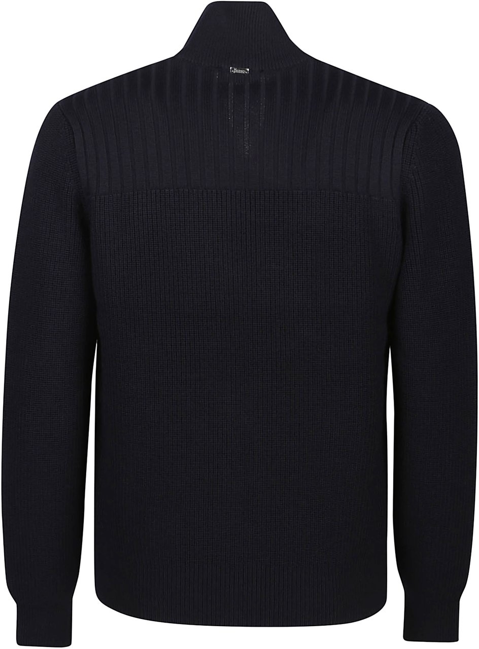 Herno Down Cardigan Blue Blauw