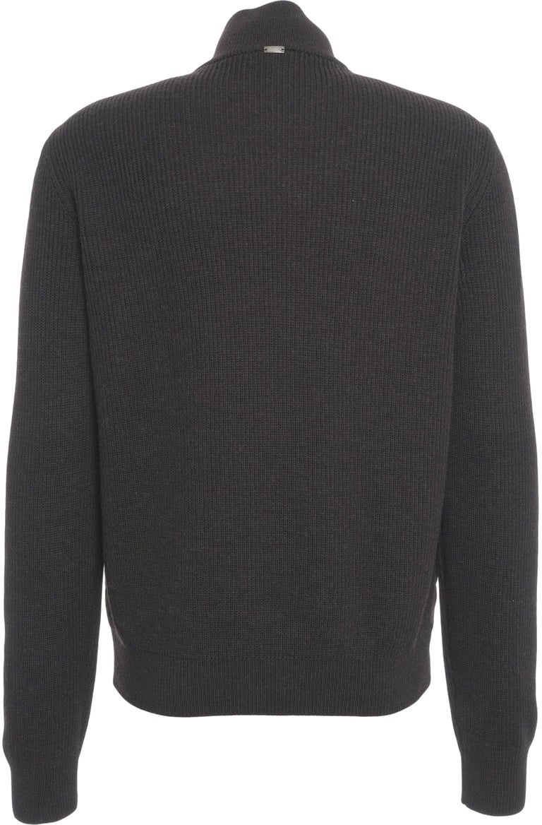 Herno Quilted jacket with knit sleeves Bruin