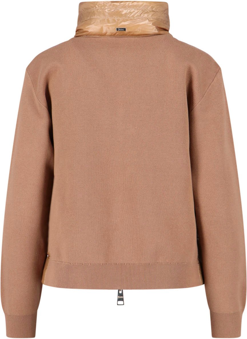 Herno Grey 2.5 L High-Collar Zip Jacket Bruin